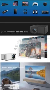 Mini proyector portátil inteligente de bolsillo 4K HD 1080P para teléfono móvil, haz de vídeo, proyector de película H69