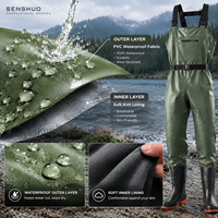 Salopette de travail en PVC imperméable avec bretelles réglables et coutures renforcées pour l'agriculture et le nettoyage des fossés