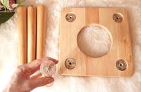 Tabouret à la vapeur Yoni en bois carré portable avec outil de santé multifonctionnel de conception zen asiatique pour une utilisation au spa à domicile