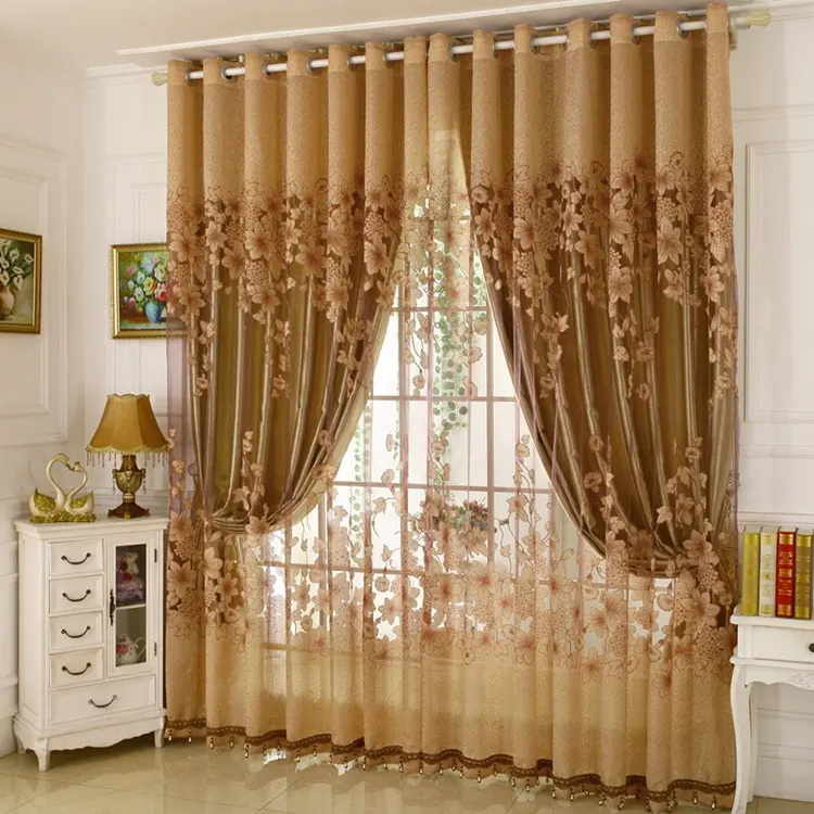 European living room bedroom curtains