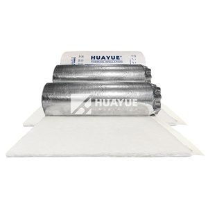 HUAYUE 100mm <strong>Glass</strong> Fiber Insulation Roll <strong>ISO</strong> Certified Fiberglass Production for Construction Made with <strong>Glass</strong> <strong>Wool</strong> and PE - Product Image 2