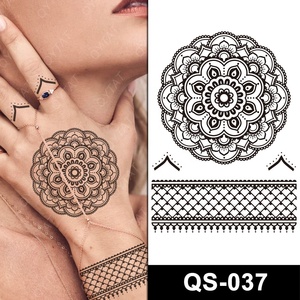 Nuevo Tatuaje Temporal Impermeable para Mujeres y <span class=keywords><strong>Hombres</strong></span>, Adhesivo Sexy con Diseño de Flores Indias y Rosas, Tatuaje Falso para Cintura, Dedos y Manos - Product Image 5