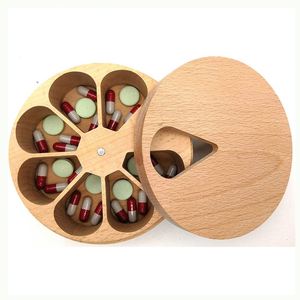 Nouvel Organisateur Hebdomadaire de Rangement : Boîte à Pilules en Bois 7 Jours - Product Image 2