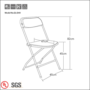 Alta calidad barato de fábrica portátil al aire libre silla plegable para banquetes evento partes boda - Product Image 6