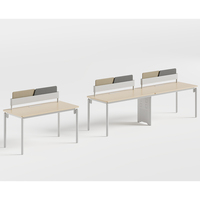 Bureau de travail individuel moderne et simple avec cloison ouverte, panneau de bureau, poste de travail en studio, cabine de travail pour le personnel, bureau de bureau