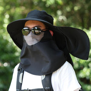 Sombrero de Sol de Verano para Hombre con Protección Facial, Transpirable, Protección UV, Sombrero de Pescador, Gorra de Pesca para Exteriores, Color Caqui - Product Image 3