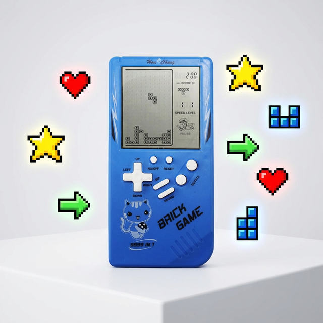 Portable Mini Classic Retro Brick Game Console Large Screen Nostalgic Puzzle Toy for Kids Handheld Games Console