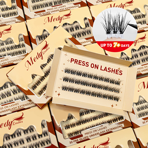 Extensions de <span class=keywords><strong>cils</strong></span> extra longues 15 mm blondes B pour <span class=keywords><strong>cils</strong></span> en grappe faits à la main, parfaits pour Noël, le Nouvel An, les fêtes, pour un regard étincelant et glamour. - Product Image 3