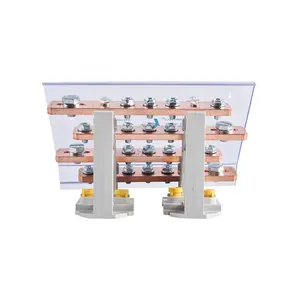 Widely Used with CE ROHS 4 Pole 400A Copper V0 Panel Busbar Power Distribution Terminal Blocks