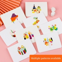 Échantillon gratuit merci bénédiction joyeux anniversaire cartes de vœux mini carte d'invitation universelle 3d pop up impression de cartes-cadeaux de vœux