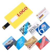Flash Drive USB 2.0 Model Kartu Kredit Portabel Murah Grosir Logo Kustom Baru 512MB 1GB 2GB 4GB 8GB 128GB 64GB