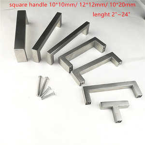 <span class=keywords><strong>3</strong></span>-15 Zoll Schrank griffe Edelstahl Vierkant schrank Schublade Schrank zieht Griff - Product Image 4