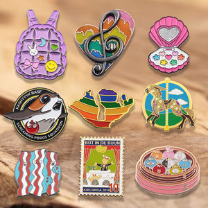 Tùy Chỉnh Kim Loại Long Lanh Trâm Cà Phê Tráng Men Ve Áo Pins Huy Hiệu Nhà Sản Xuất Anime Mềm Men Cứng Pin Tùy Chỉnh - Product Image 1