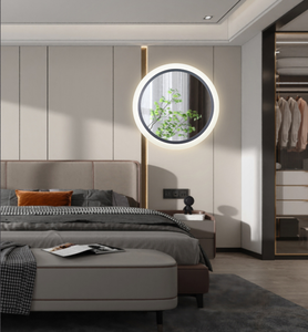 Miroir <span class=keywords><strong>de</strong></span> salle <span class=keywords><strong>de</strong></span> bain LED avec cadre en acrylique en <span class=keywords><strong>forme</strong></span> <span class=keywords><strong>de</strong></span> <span class=keywords><strong>cercle</strong></span> - Product Image 3