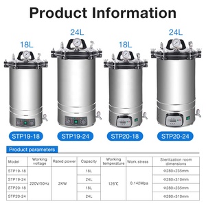 Per laboratorio sterilizzatore a vapore 18L/24L attrezzature di sterilizzazione portatile prezzo - Product Image 4