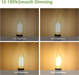 Jesled 2W 4W 6W Retro Edison dẫn bóng đèn dây tóc B22 cơ sở c35t E14 E12 B12 nến ánh sáng 90 + CRI Residences thân thiện ETL được liệt kê - Product Image 4