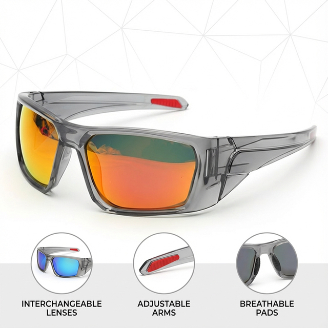 Flexible TR90 Gafas De Sol Polarizadas Lightweight UV400 Outdoor Running Fishing Custom Logo Luxury Men Sport Sunglasses