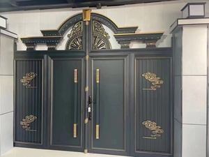 Portes principales pliantes Bifold Driveway Gate Designs Maison de haute qualité motorisée en métal automatique en aluminium moderne pour la maison Villa - Product Image 4