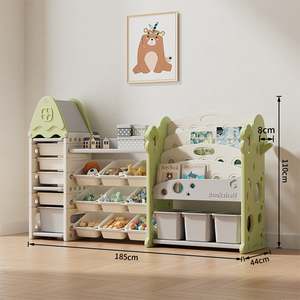 ชั้นเก็บของเล่นตู้เก็บของเด็กชั้นวางหนังสือพลาสติกสำหรับเด็ก - Product Image 2