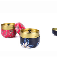 Emballage étoile personnalisé impression de noël Mini rond irrégulier pour biscuits café noir thé cartes cadeaux boîte en fer blanc avec couvercle