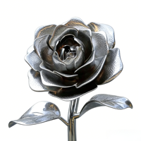 Sculpture florale personnalisée en acier inoxydable 304/316 poli miroir, squelette en acier, grande statue florale interne pour Plaza Corporate