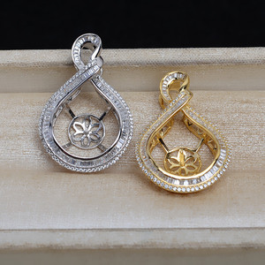 จี้เงินแท้ S925 อุปกรณ์ DIY สำหรับไข่มุก ขนาด 15-16 มม. ฐานรองสำหรับคอนซีลเลอร์ ผลิตภัณฑ์กึ่งสำเร็จรูปสำหรับงานเครื่องประดับ - Product Image 2