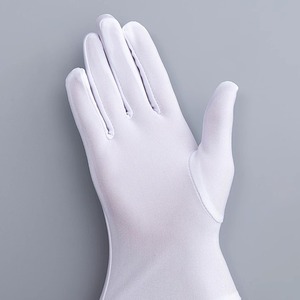 Spandex <b>Gloves</b> White <b>Thin</b> Short Elastic Dance Jewelry <b>Gloves</b> Unisex Sweat Wicking Breathable Non Slip Food Processing - Product Image 2