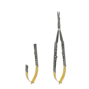 ROCKMED ARTE Instruments dentaires microchirurgicaux : Porte-aiguille manuel, Coupe-fil à pointes droites, en acier - Product Image 1