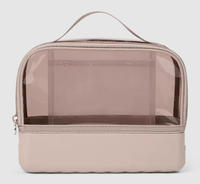 Pochette Organisateur Transparente Imperméable Tendance, Sac Fourre-tout de Plage, Trousse de Maquillage, Organisateur de Voyage pour Cosmétiques avec Poignée