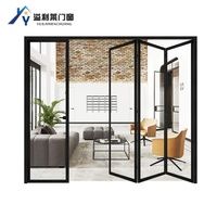 Portes pliantes en aluminium modernes de style allemand, isolation thermique et acoustique, portes accordéon pliables pour cour et cuisine
