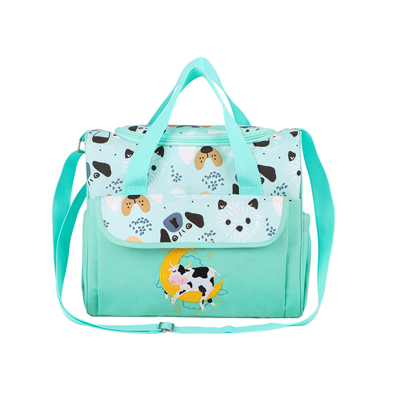 Petit format avec couvercle, motif chiot - vert