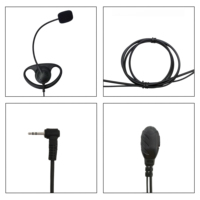 E53V6-M2 D Shape Semi-in-ear Earhook dengan Panjang Kabel 100CM, Mic, Earset Radio Dua Arah, Headphone untuk Motorola