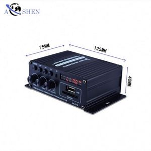 Amplificateurs audio 2 canaux, mini amplificateur de puissance 12V avec Bluetooth pour haut-parleur de voiture ou de maison - Product Image 4