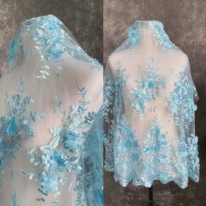 Của phụ nữ đám cưới Jacquard thêu kim loại lưới vải ba chiều hoa Polyester/Nylon Chất liệu lưới váy vải - Product Image 1