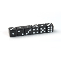 Haute qualité en gros 12mm acrylique noir blanc Mini Standard Pixel Gaming D6 jeu de dés pour les jeux de société d'enseignement des mathématiques
