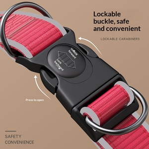 Anti-afbraak reflecterende anti-verlies verstelbare polyester hondenhalsband voor middelgrote/grote honden - Product Image 2