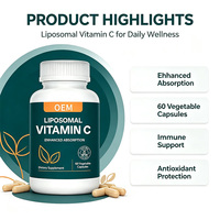 Capsules de Vitamine C Liposomale en Gros OEM, Marque Privée, 60 Comprimés, Complément Alimentaire