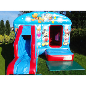 <span class=keywords><strong>Maison</strong></span> gonflable 3in1 pour enfants <span class=keywords><strong>Mickey</strong></span> Mouse Clubhouse avec <span class=keywords><strong>toboggan</strong></span> en PVC sans plomb de l'usine de gonflables de Guangzhou - Product Image 1
