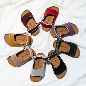 Sandales en liège pour petite fille, nouveau modèle tendance, pour l'extérieur et l'école, tous les jours, avec crochets et boucles, vente en gros, - Product Image 6