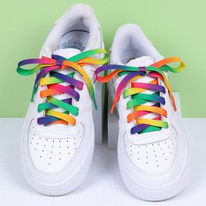 Cordones de Zapatos Personalizados con Camuflaje Arcoíris, Cordones Planos Coloridos con Estampado de Leopardo de Doble Capa para Zapatillas Deportivas y Zapatos Casuales - Product Image 4