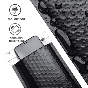 Tùy chỉnh in logo Rose Gold lá màu hồng kim loại phân hủy sinh học Poly bong bóng bưu phẩm độn phong bì bong bóng màu đen bưu phẩm - Product Image 3