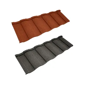 Building Material Aluminum Zinc Steel Plate Roofing Sheet Lightweight Stone Coated Metal Shingle Roof Tiles With Eco-friendly