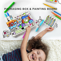 Mideer MD4177 Ensemble de peinture pour enfants Tout-petit Bébé Élève Fournitures d'apprentissage Outils de peinture artistique Boîte cadeau Boîte d'artiste