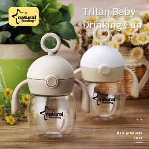 Factory Price Private Label 240ml Food Grade Tritan Baby Training Drinking Sippy Bottles