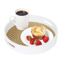 Plateau de service en bois blanc de luxe Jinn Home, porte-gobelet, écologique, plat pour le camping