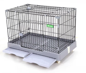 Yüksek kalite ağır tel çıkarılabilir örgü pedalı islak kuru köpek kafesi lüks nefes köpek evi ışıklık ile büyük köpekler için - Product Image 5