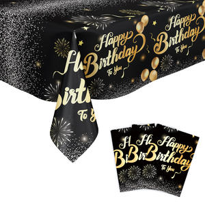 Ensemble de Vaisselle Jetable Moderne en <span class=keywords><strong>Diamant</strong></span> Noir et Or pour Fête d'Anniversaire, avec Plateau en Papier, Gobelets, Mouchoirs en Papier, pour Décoration - Product Image 4