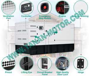Nouveau groupe électrogène diesel Kubota de modèle Deluxe 120-350 kW 30 kVA 200-250 kVA, triphasé AC, démarrage automatique, super silencieux - Product Image 3