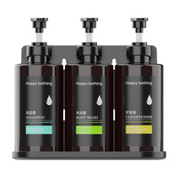 Distributeur mural de savon liquide ABS durable à prix d'usine, triple tête pour shampoing, après-shampoing et lotion corporelle, anti-fuite