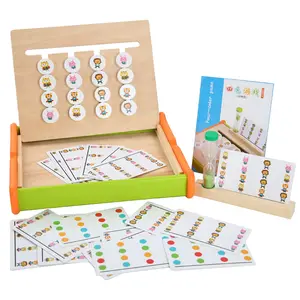 लकड़ी के चार-रंग खेल बच्चों पूरे मस्तिष्क विकास तार्किक सोच एकाग्रता खिलौने